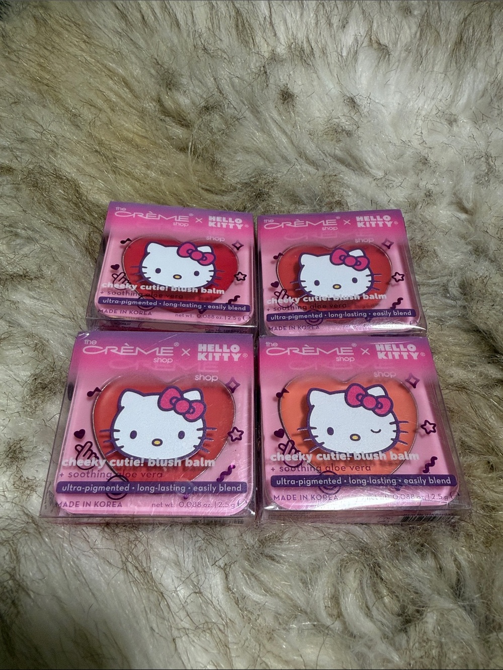 The Crème Shop x Hello Kitty 4 PACK Blush Balms BRAND NEW NEVER USED